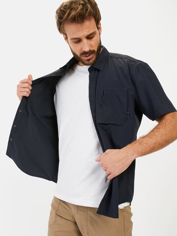 CAMEL ACTIVE Regular Fit Kurzarmhemd mit Cooling Effekt in Blau