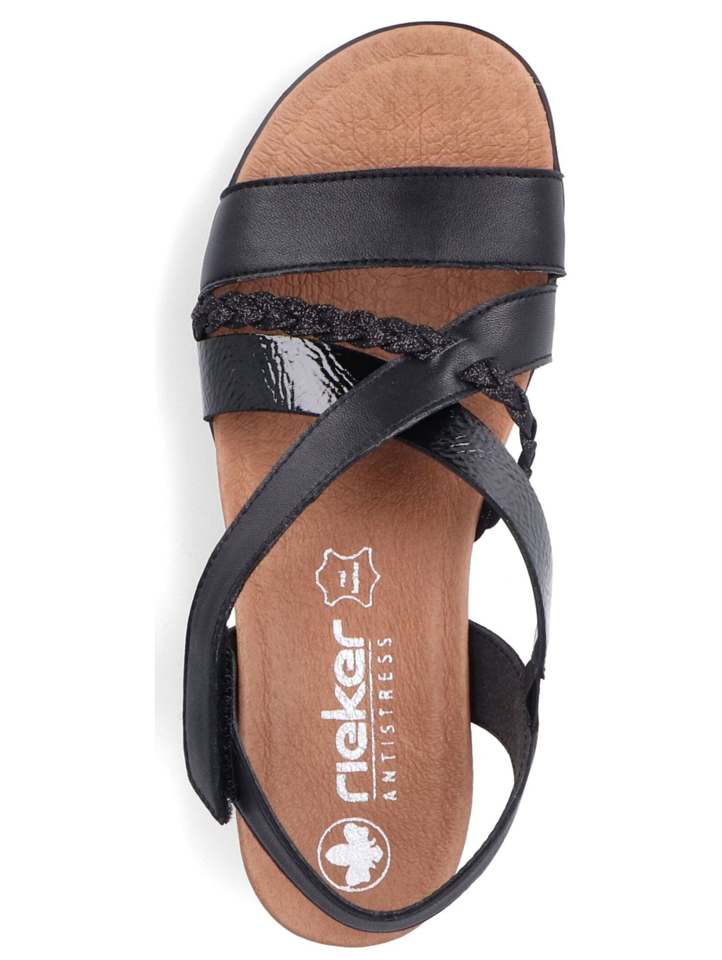 Sandalo con cinturino di Rieker in nero