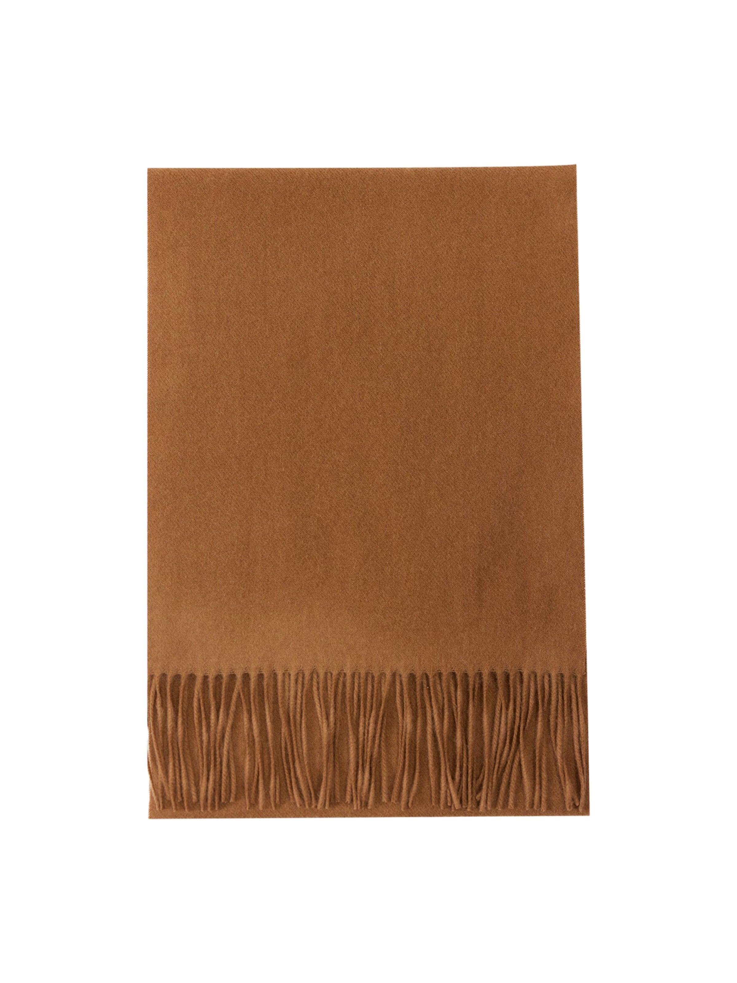 GOBI Cashmere Scarf 'Unisex Cashmere Fringed Scarf' in Brown: front