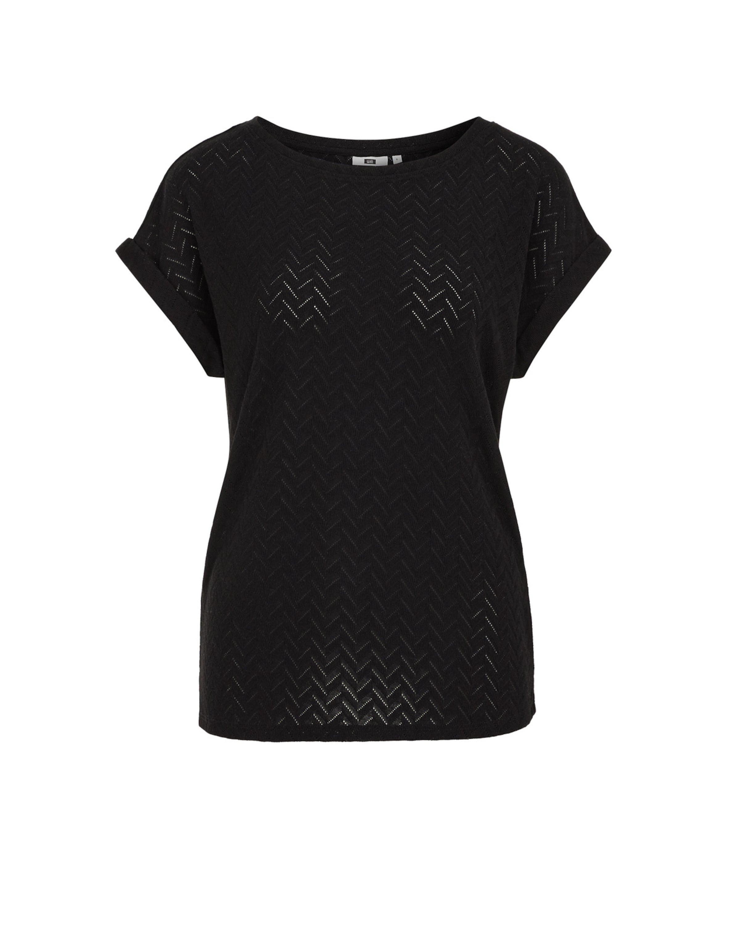 Tricou de la WE Fashion pe negru: față