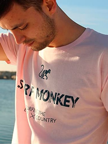 Surf Monkey - Camiseta en rosa