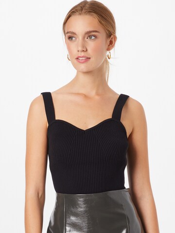 Cotton On Knitted Top in Black: front