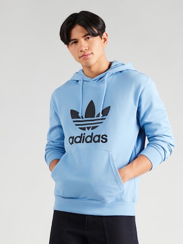 Bluză de molton 'Adicolor Classics Trefoil' de la ADIDAS ORIGINALS pe albastru: față