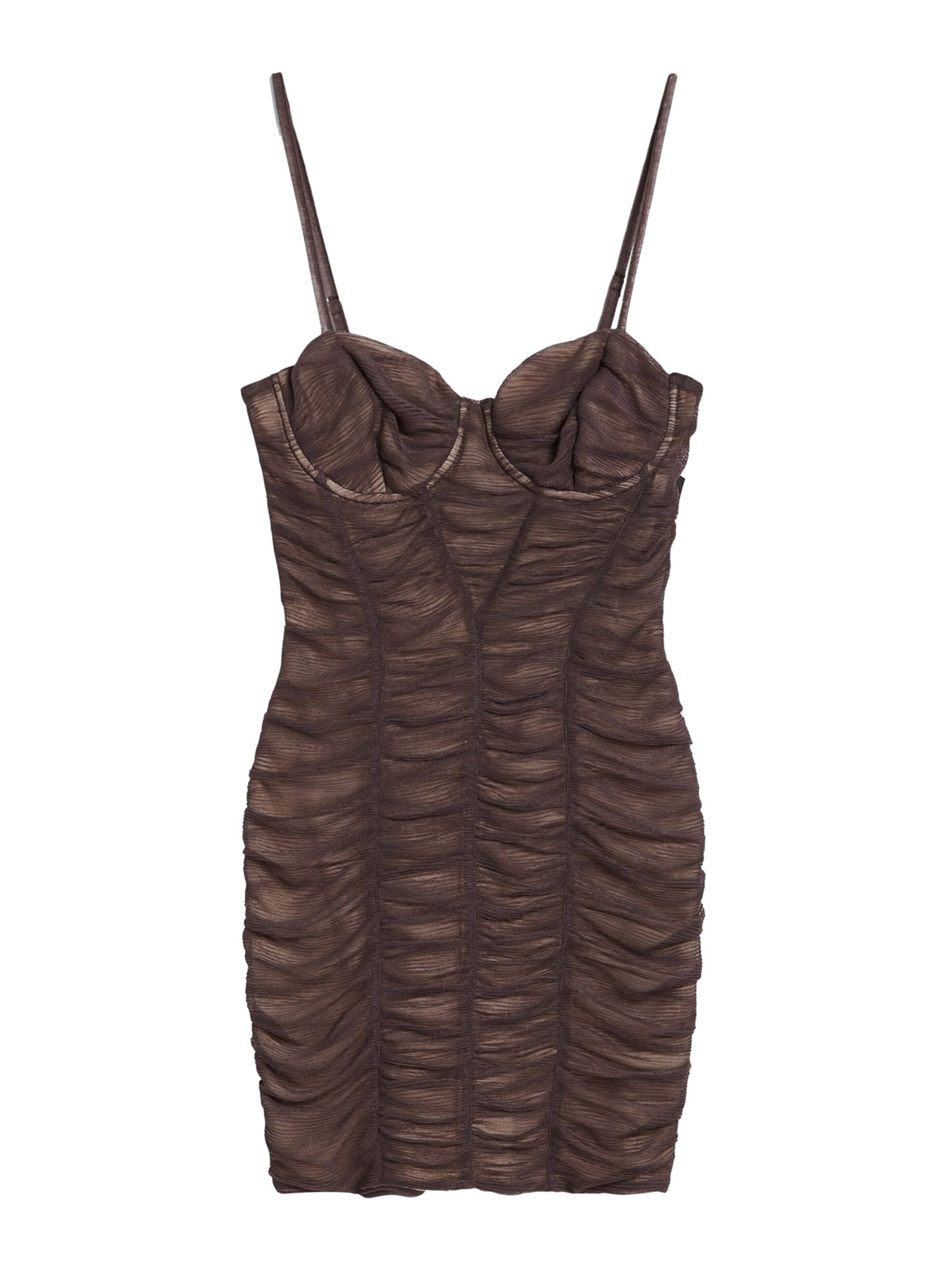 Bershka Cocktailklänning i brun: framsida