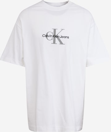 Calvin Klein Jeans Tričko 'Archival' - biela: predná strana