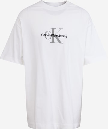 Calvin Klein Jeans T-shirt 'Archival' i vit: framsida