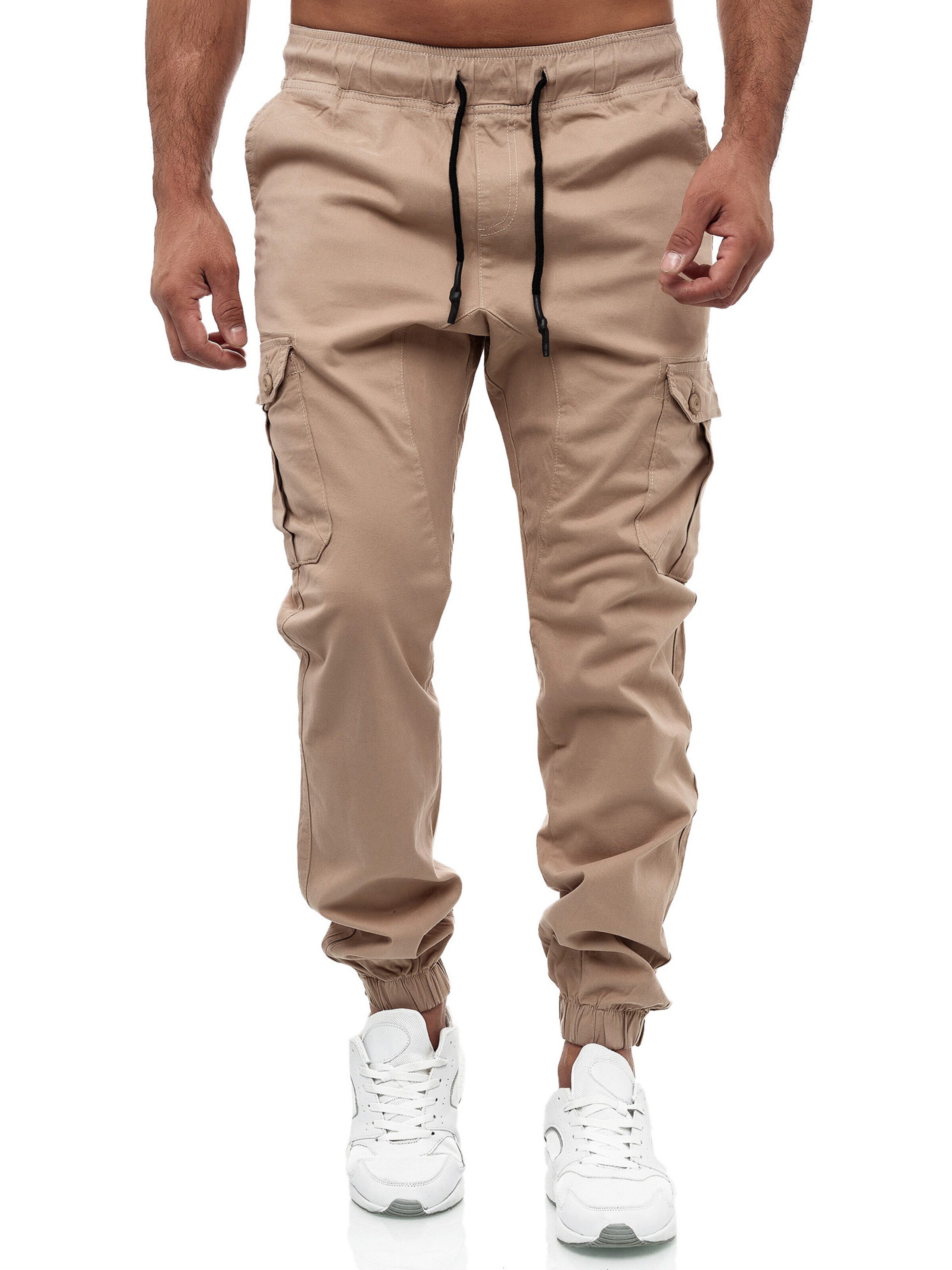 Tazzio Cargobukser '16610' i beige: forside