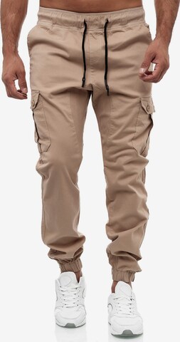 Tazzio Cargobukser '16610' i beige: forside