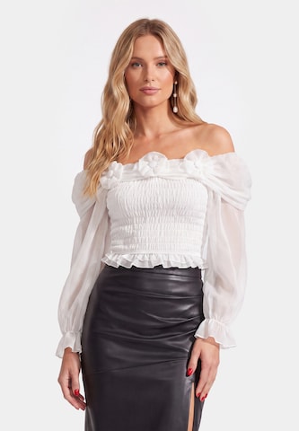 faina - Blusa en blanco: frente