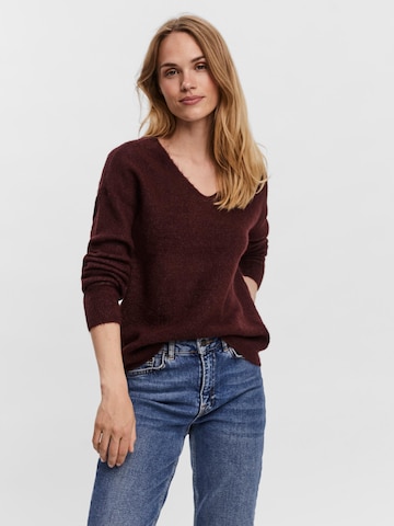 VERO MODA Pullover 'CREWLEFILE' in Rot: predná strana