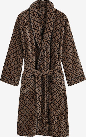 GANT Long Bathrobe in Brown: front