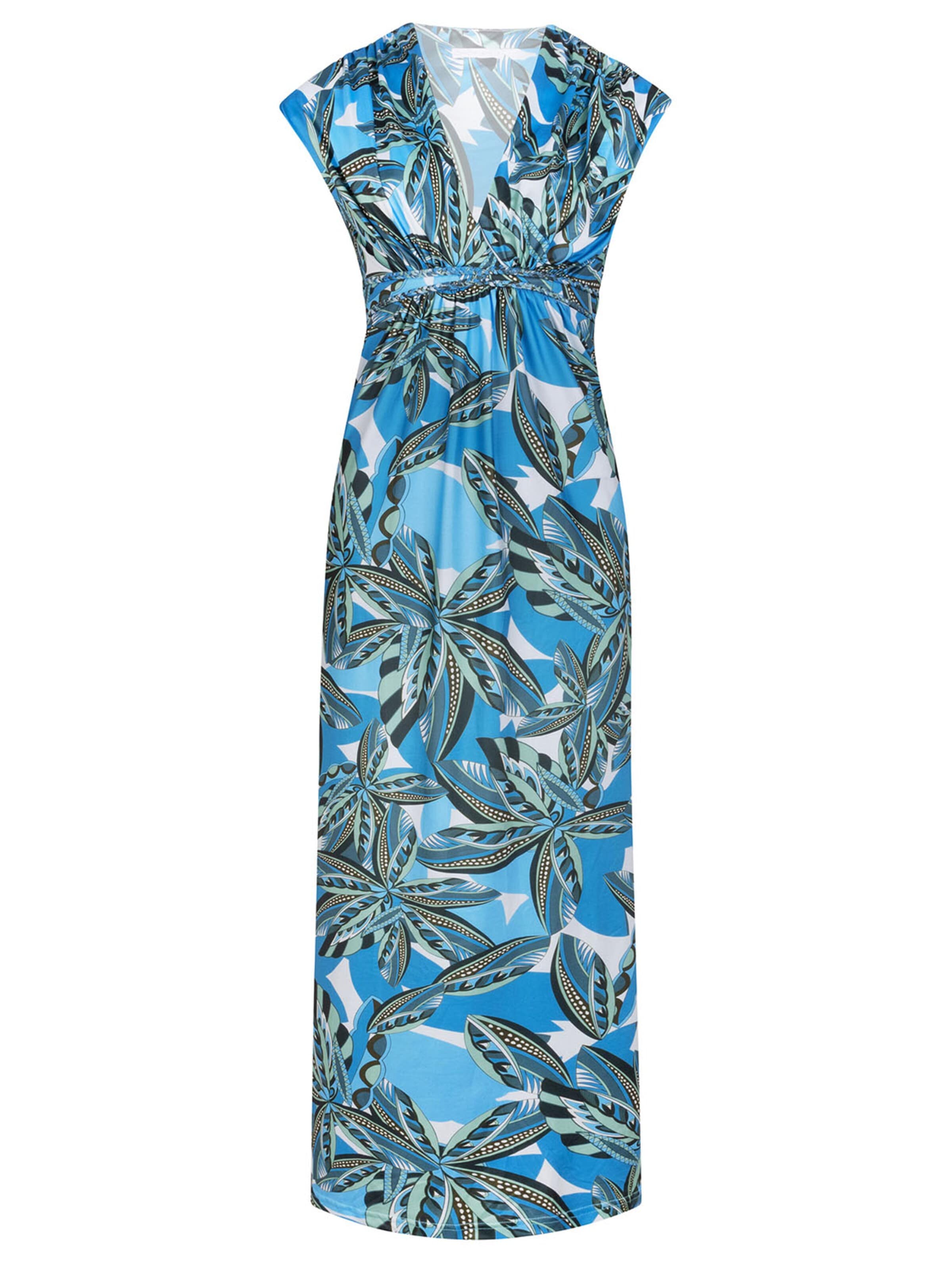 Chic by Lirette Dress 'Kimono dress Palm' in Blue: front