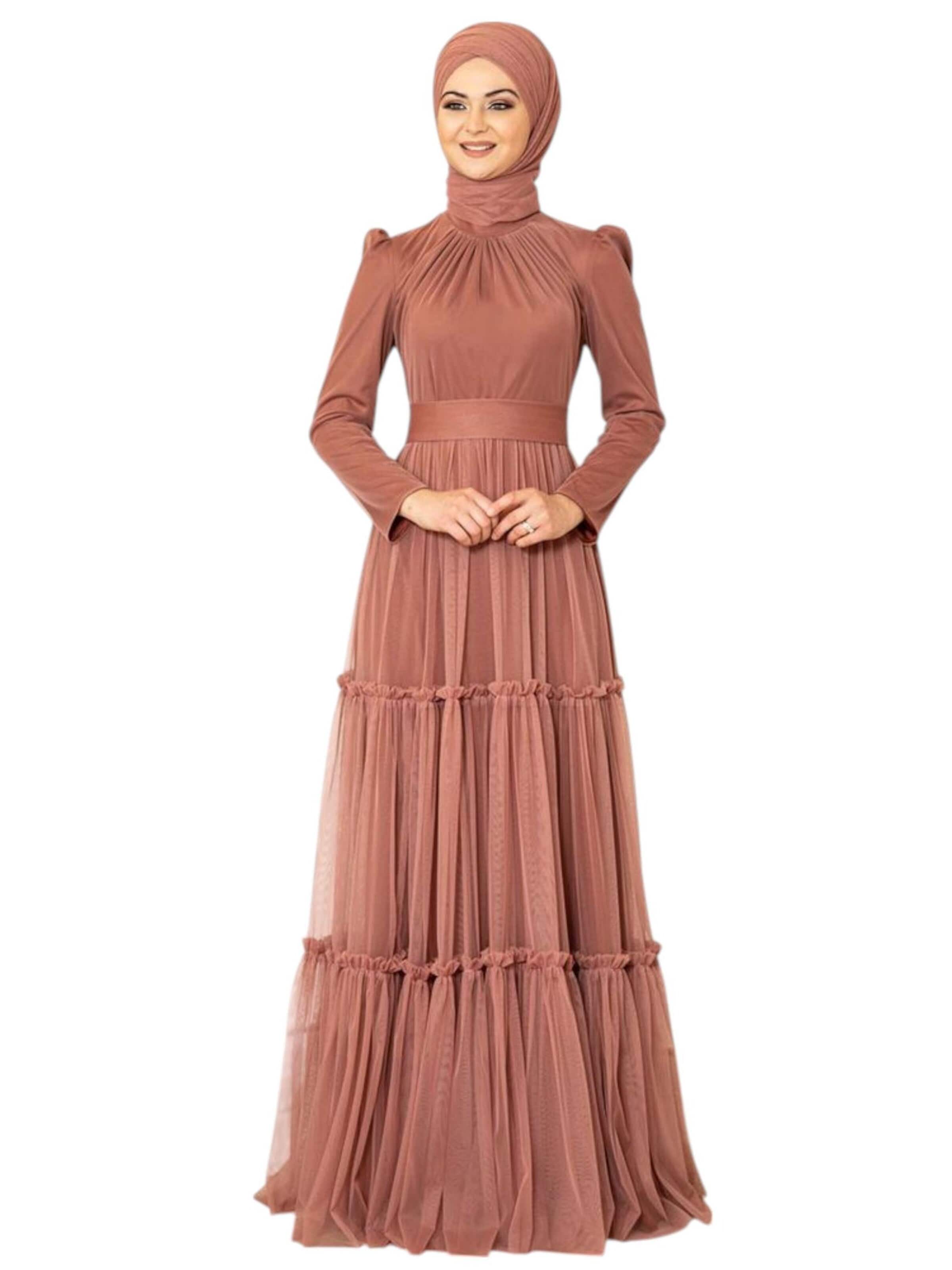 fashionshowcase - Vestido de noche 'LAYLA' en naranja