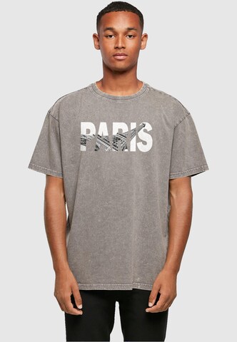 Merchcode Shirt 'Paris Eiffel Tower' in Grey: front
