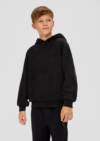 s.Oliver Sweatshirt in Zwart: voorkant