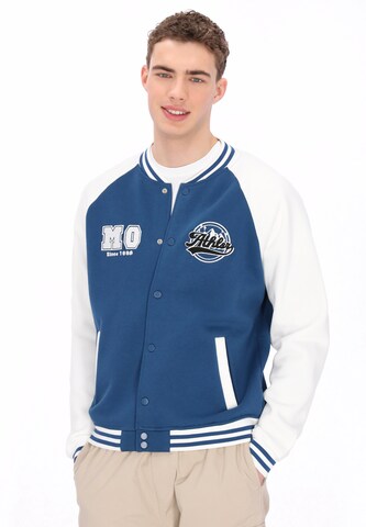 Mo ATHLSR - Sudadera con cremallera en azul: frente