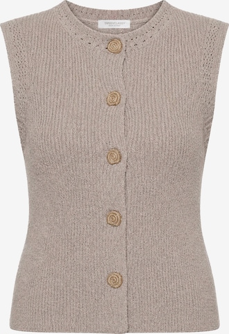 SASSYCLASSY Strickweste in Grau: Vorderseite
