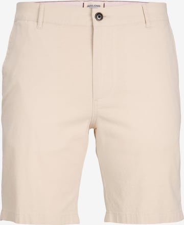 JACK & JONES Lærredsbukser 'Dave' i beige: forside