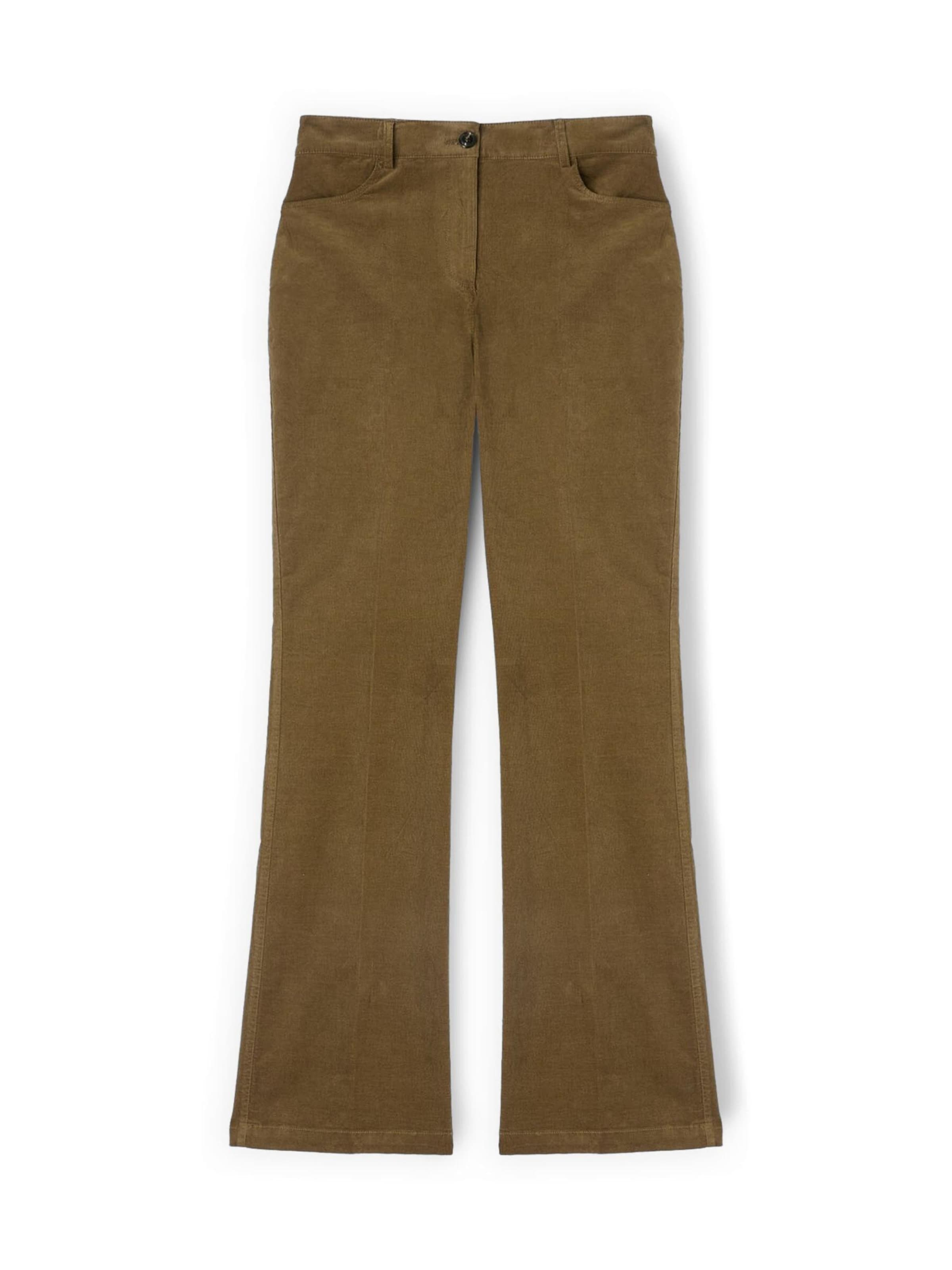 évasé Pantalon MOTIVI en vert : devant