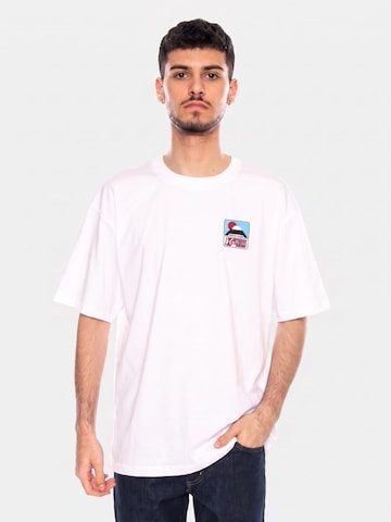 T-Shirt 'SUNSET ON FUJI' EDWIN en blanc