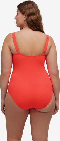 Ulla Popken Bustier Badeanzug in Rot