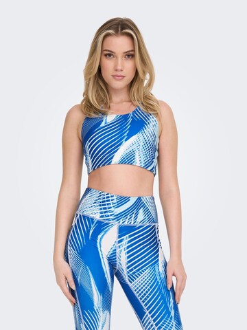 ONLY PLAY Bustier Sport-BH in Blau: Vorderseite