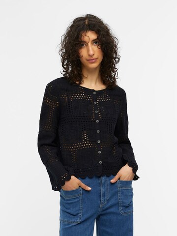 OBJECT Gebreid vest in Zwart: voorkant