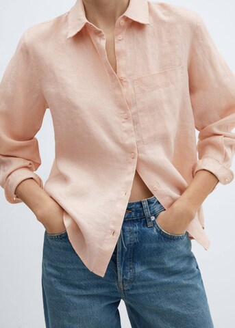 MANGO Bluse 'Lino' i pink