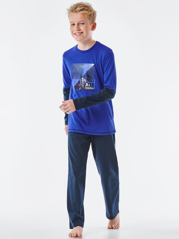 SCHIESSER Pajamas in Blue: front