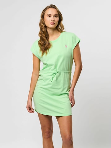 U.S. POLO ASSN. Jurk 'Ida' in Groen: voorkant