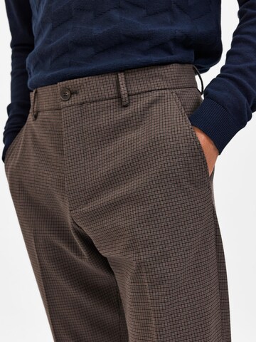 regular Pantaloni con piega frontale 'Stockholm' di SELECTED HOMME in marrone