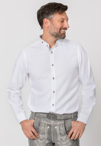 STOCKERPOINT Comfort fit Klederdracht overhemd 'Alamo' in Wit: voorkant
