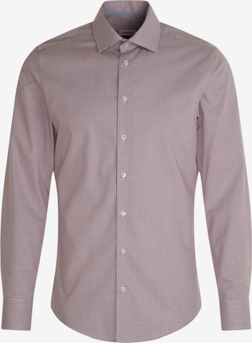 SEIDENSTICKER Slim fit Button Up Shirt 'SMART ESSETIALS' in Red: front