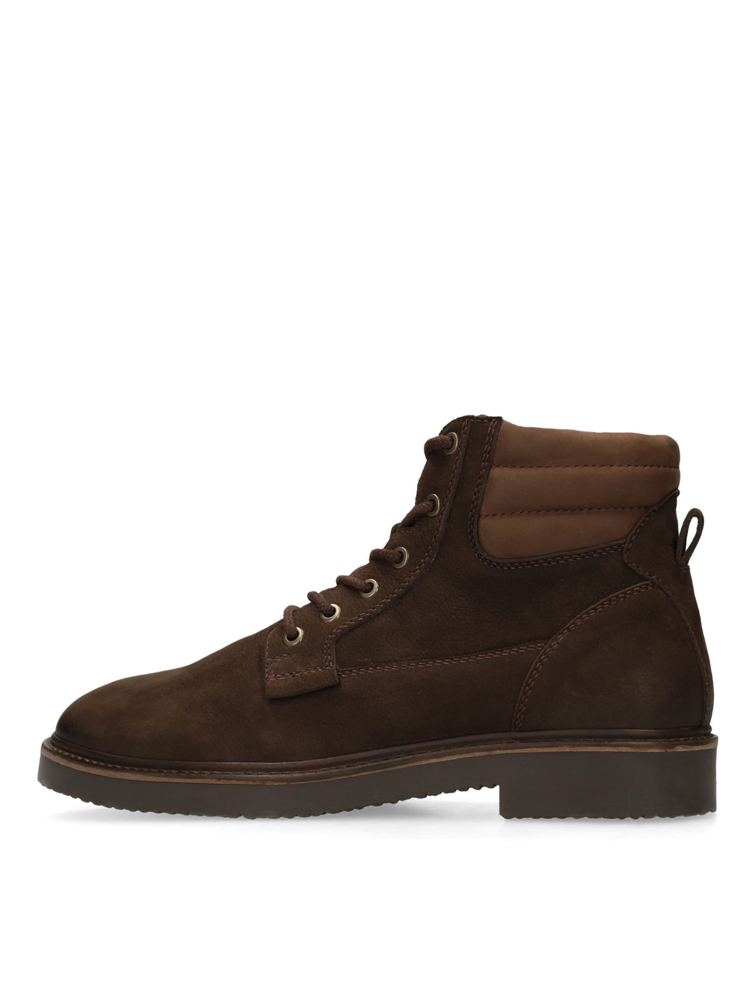 Bottines à lacets no stress en marron : devant