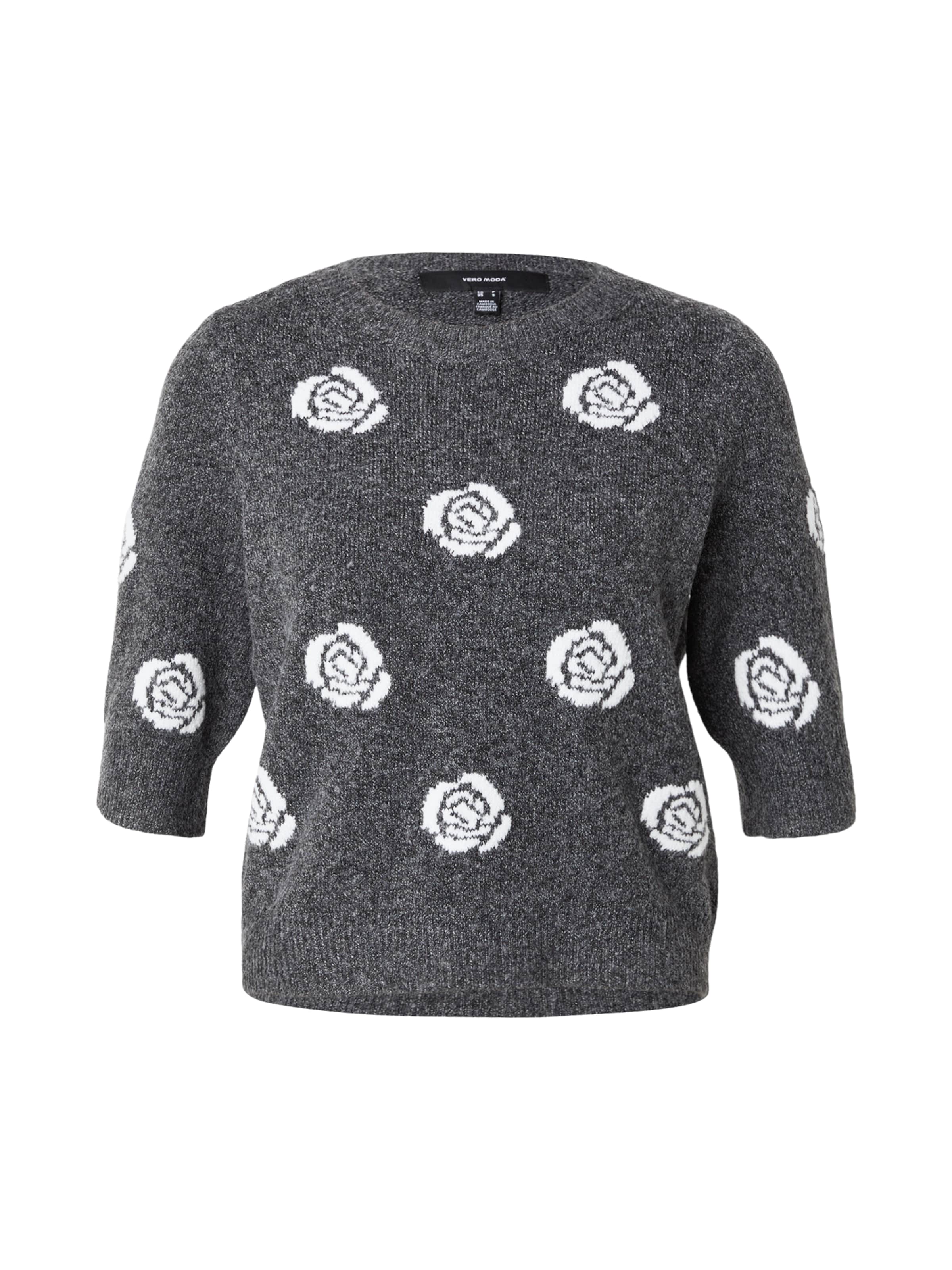 VERO MODA - Jersey 'VMDOFFY INTARSIA' en gris: frente