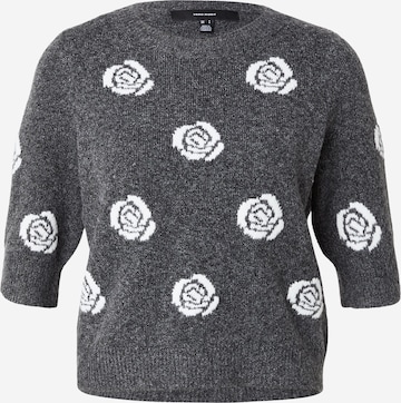 VERO MODA Pulover 'VMDOFFY INTARSIA' | siva barva: sprednja stran