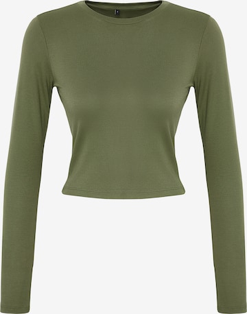 T-shirt Trendyol en vert : devant