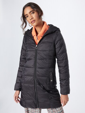 JDY Between-Seasons Coat 'ZULU' in Black: front