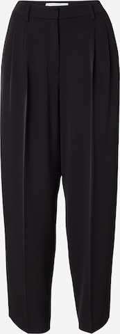 Wide Leg Pantalon à pince COMMA en noir : devant