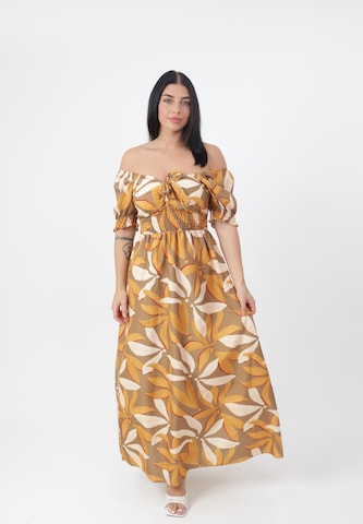 Elara Dress in Brown