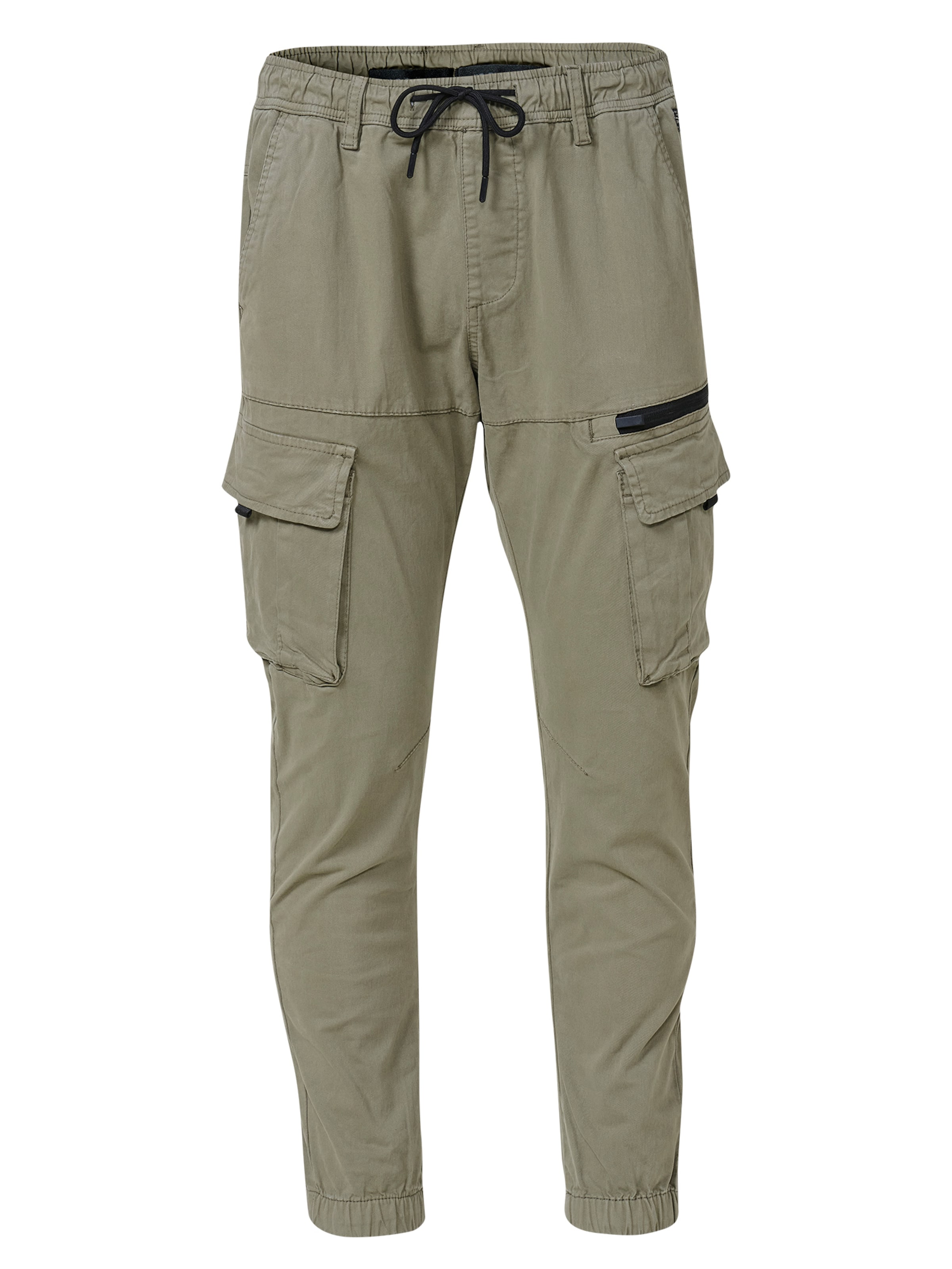 KOROSHI Tapered Παντελόνι cargo σε πράσινο: μπροστά