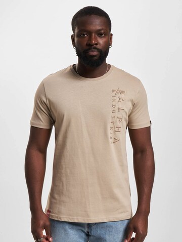 ALPHA INDUSTRIES Shirt in Beige: front