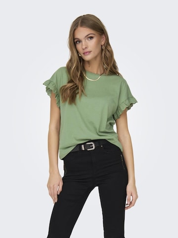 T-shirt 'IRIS' ONLY en vert : devant