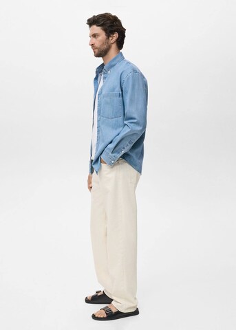 MANGO MAN Regular Fit Hemd 'Marzio' in Blau