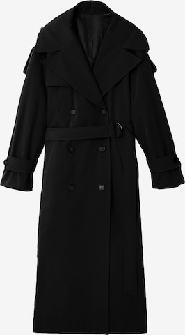 Palton de primăvară-toamnă de la Imily Bela pe negru: față