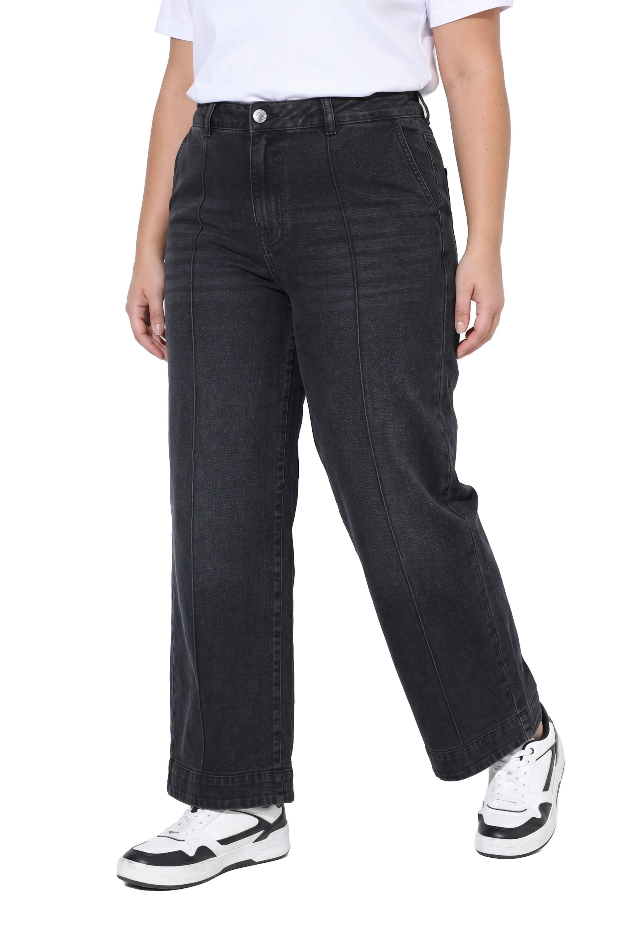 MIAMODA Loosefit Jeans in Schwarz: Vorderseite