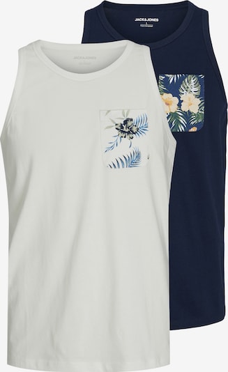 XS dydžio Marškinėliai 'Chill' iš JACK & JONES, spalva – smėlio spalva / tamsiai mėlyna / žalia / balta, Prekių apžvalga