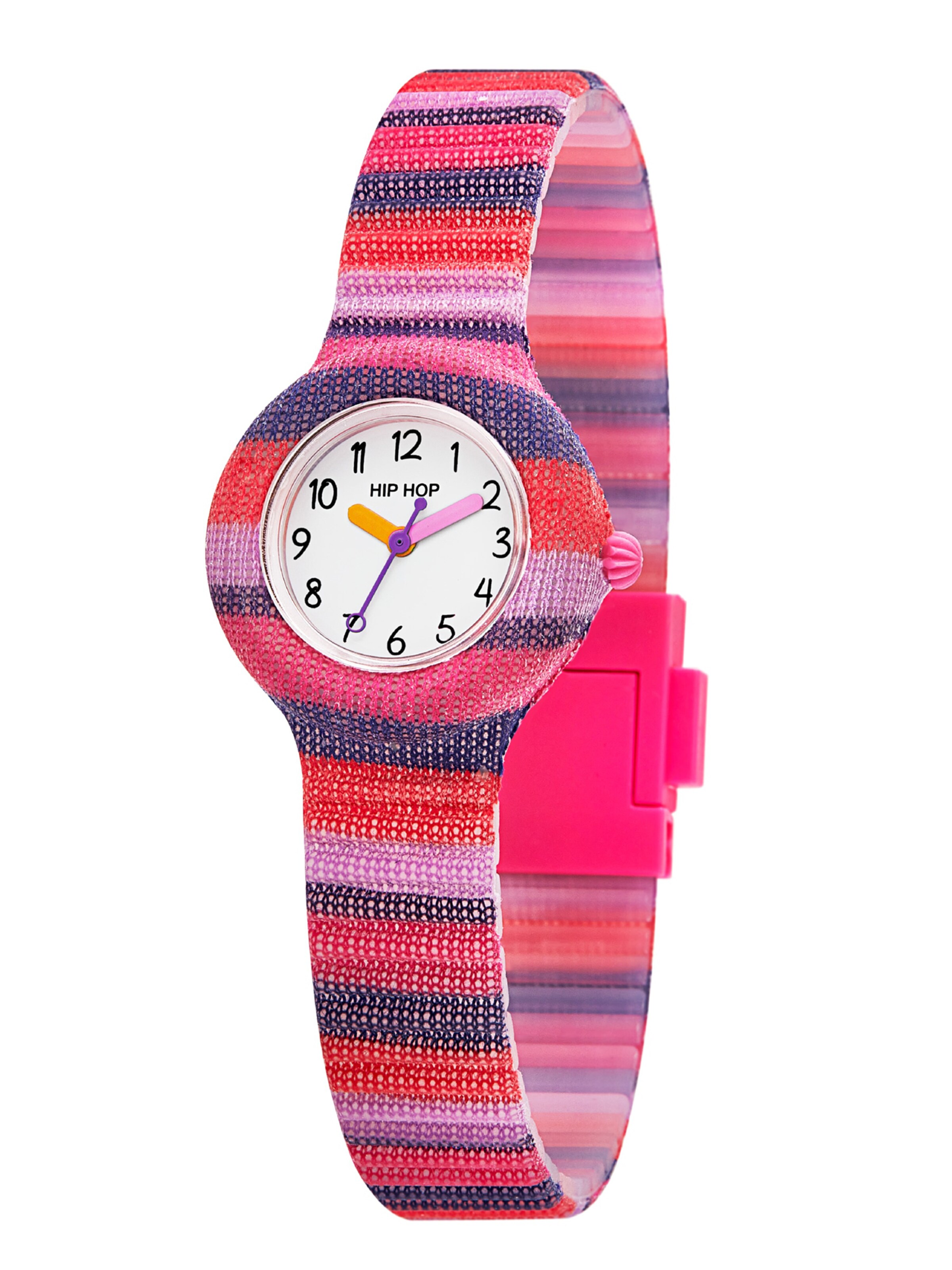 Hip Hop Analog Watch in Pink: front