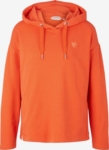 Sweat-shirt TOM TAILOR en orange : devant