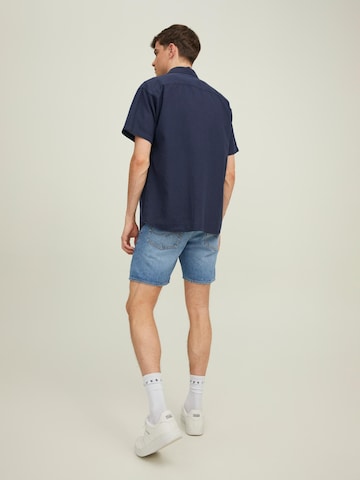 mėlyna JACK & JONES Standartinis modelis Marškiniai 'Breezy'